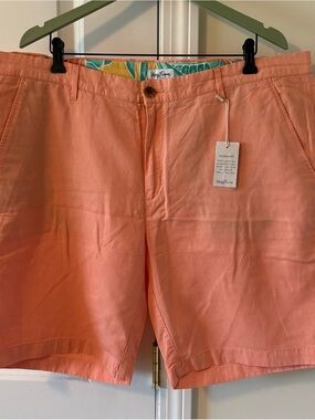 Kenny Flowers Men's Coral Chino Shorts 9”